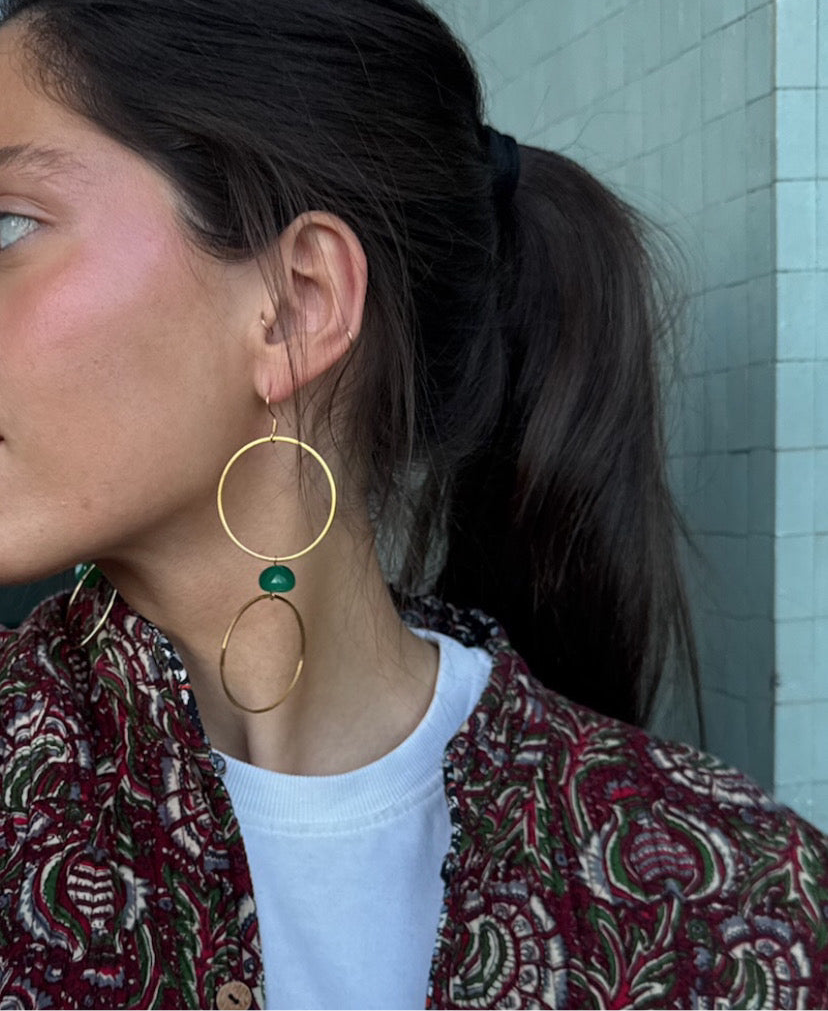 Pendientes agatha morados