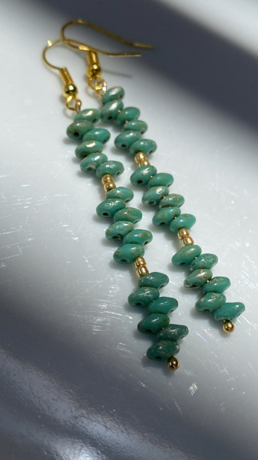 Pendientes piedras verde