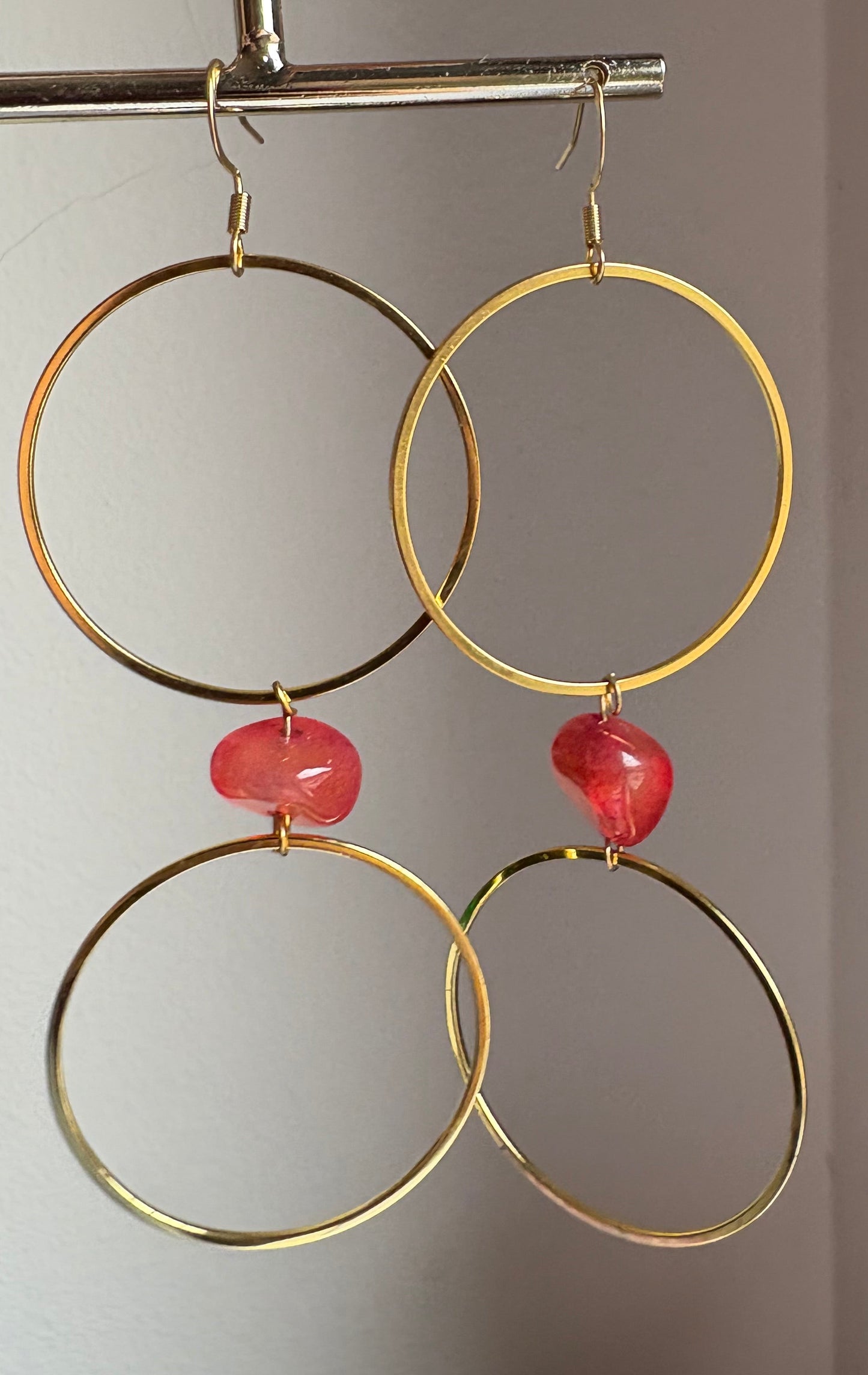 Pendientes agatha coral