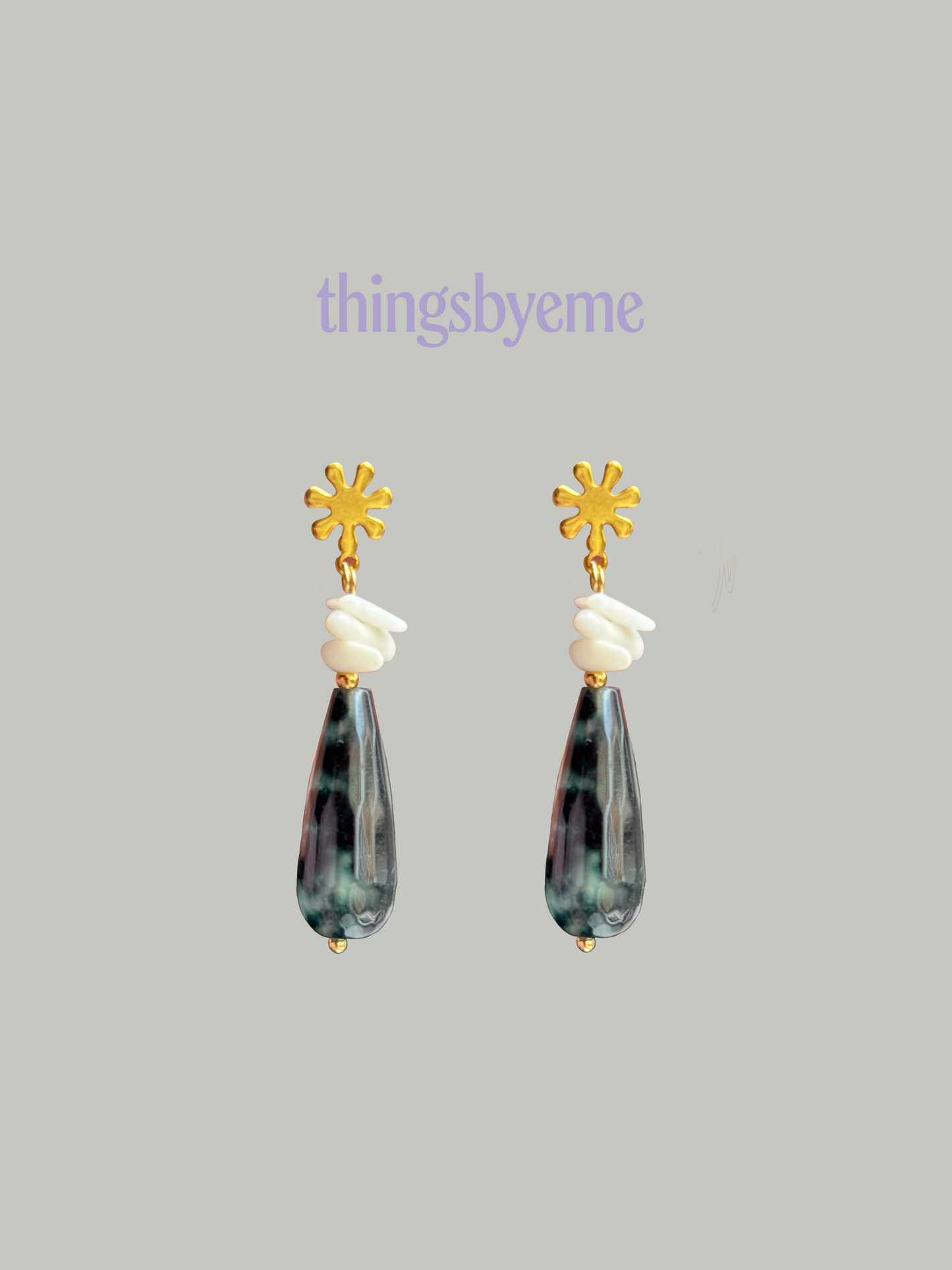 Pendientes gota negros