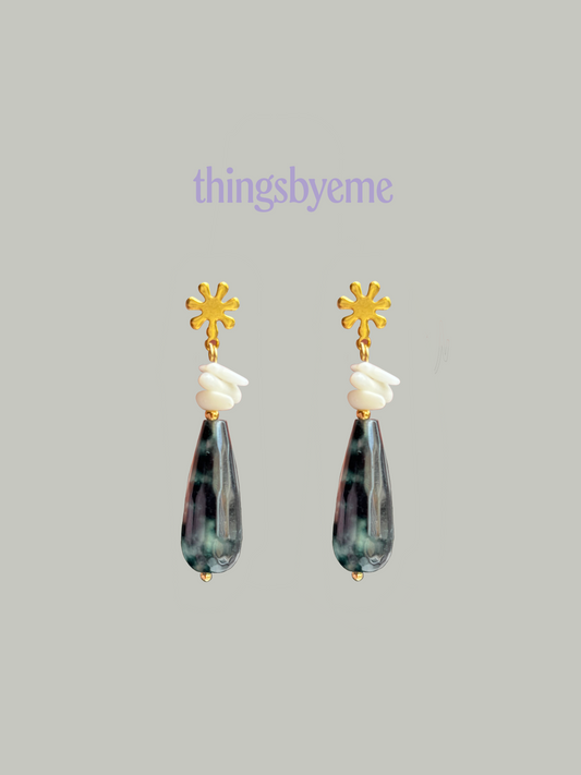 Pendientes gota negros