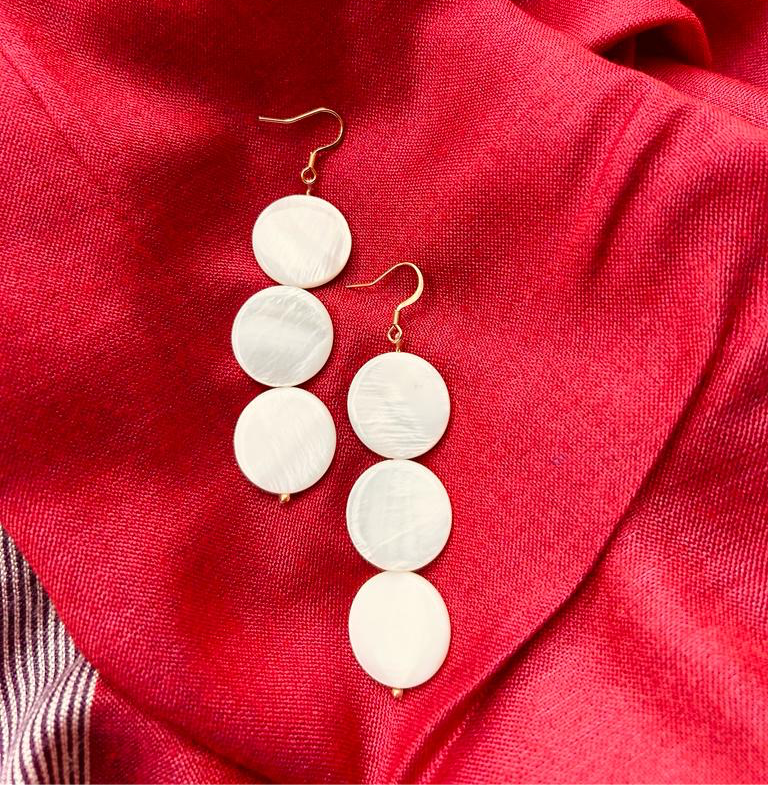 Pendientes Nácar Blancos