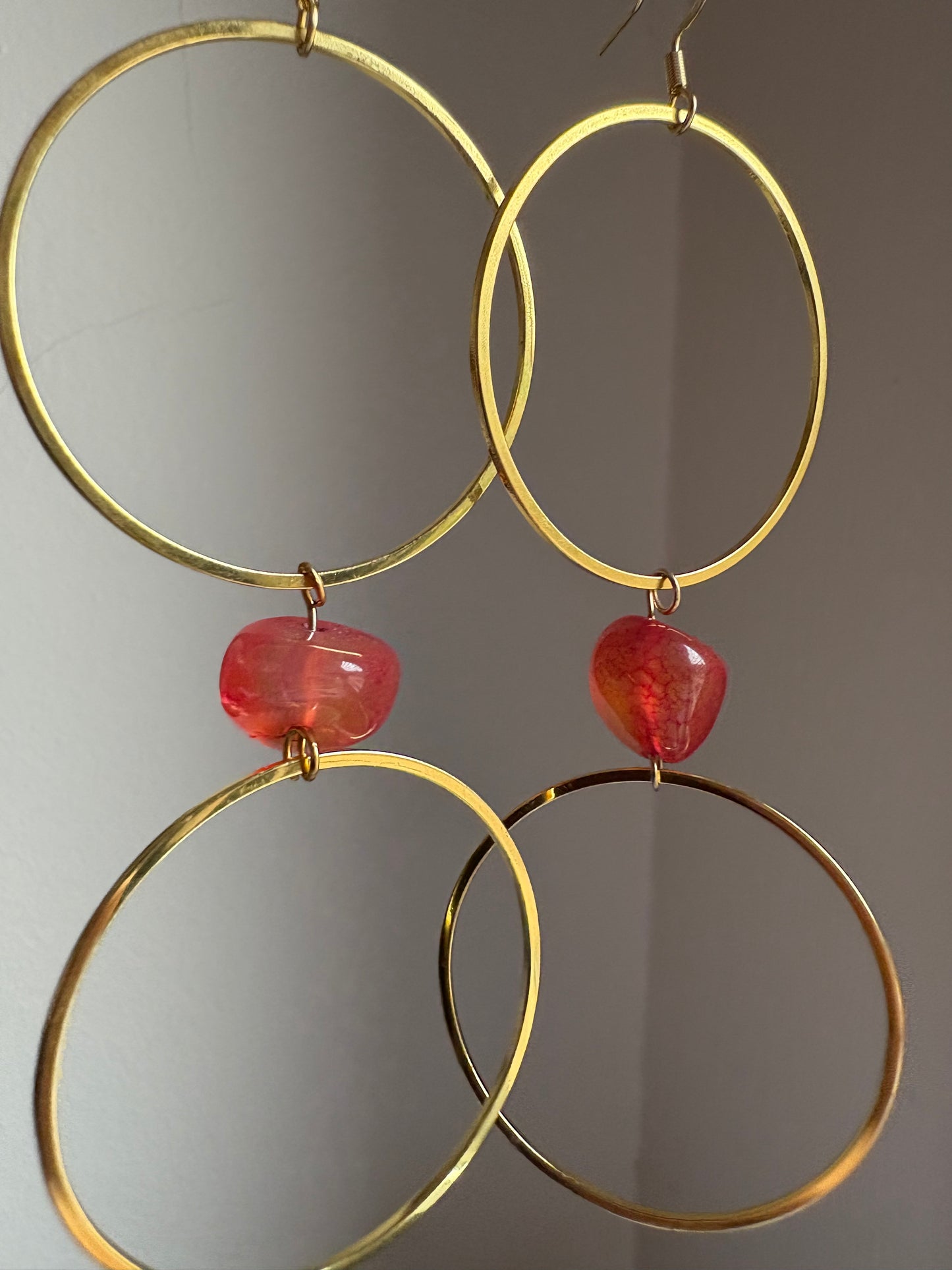 Pendientes agatha coral
