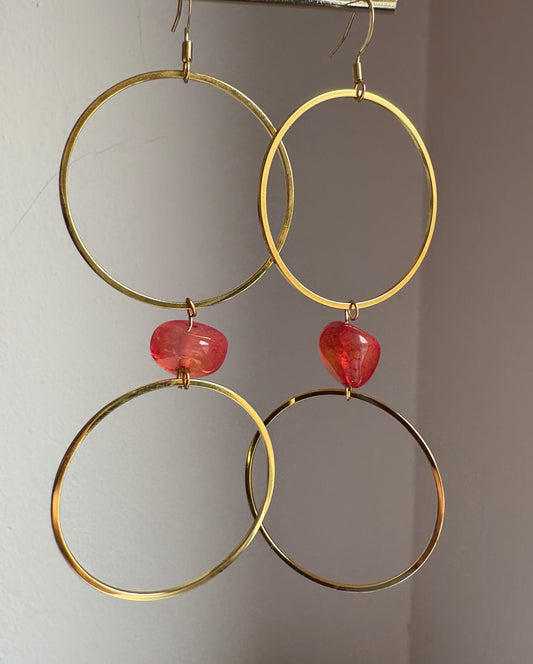 Pendientes agatha coral