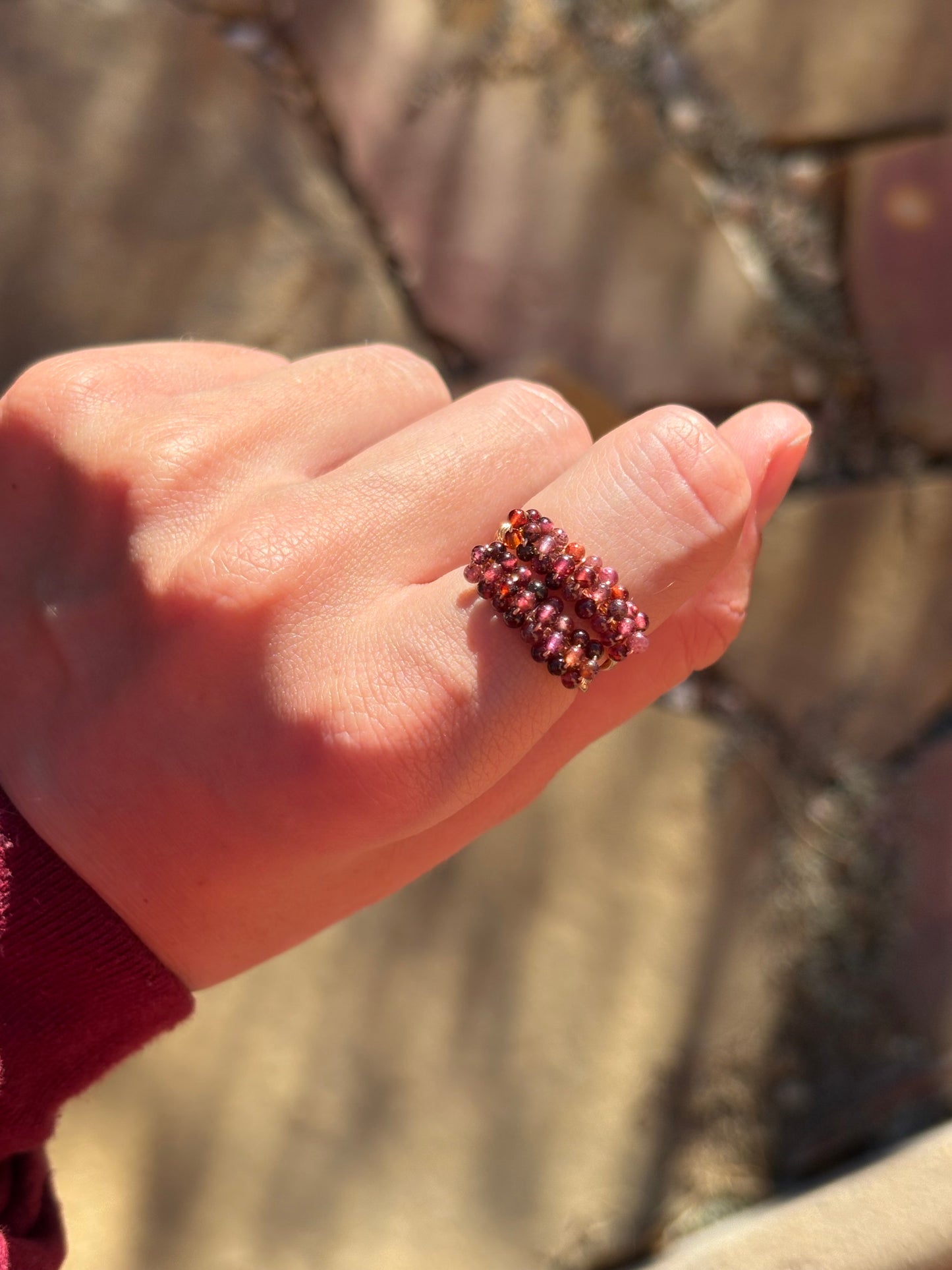 Anillo piedras naturales