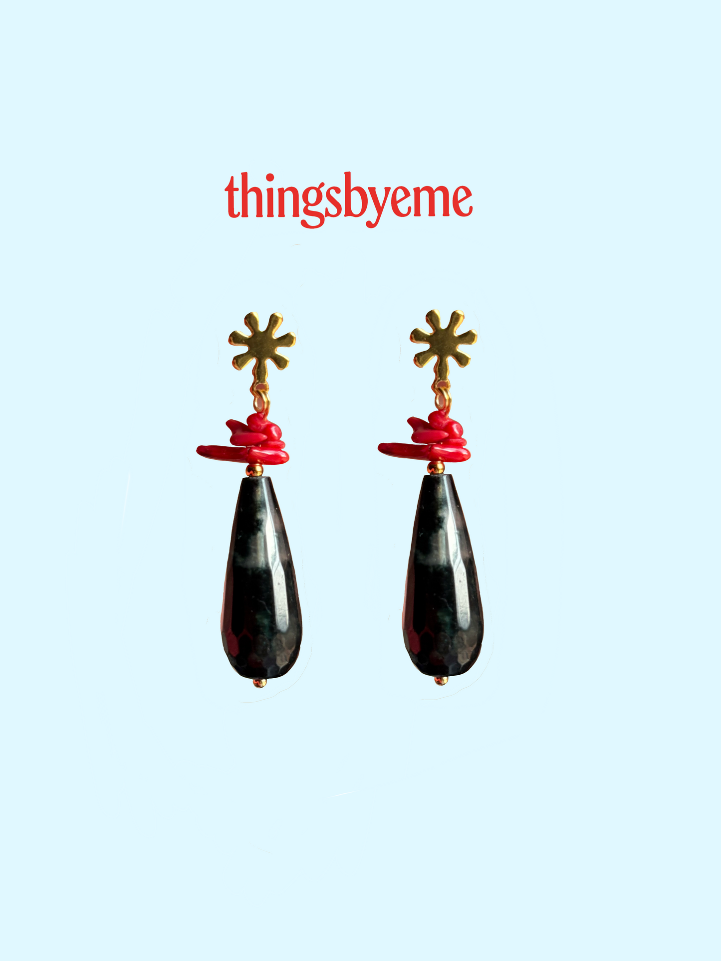 Pendientes gota negra