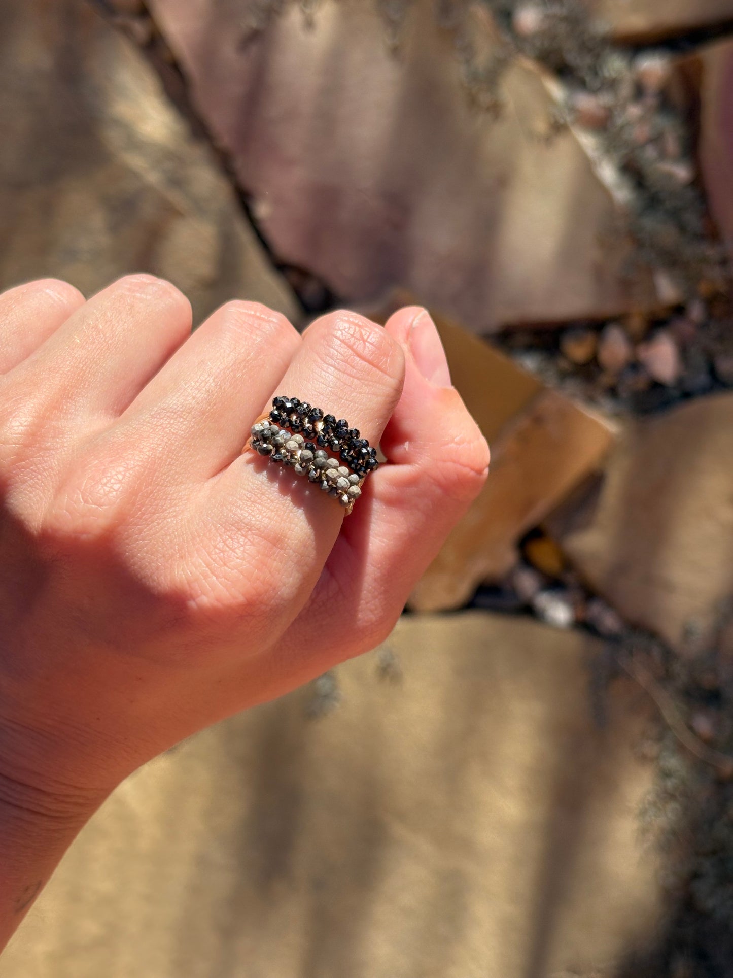 Anillo piedras naturales