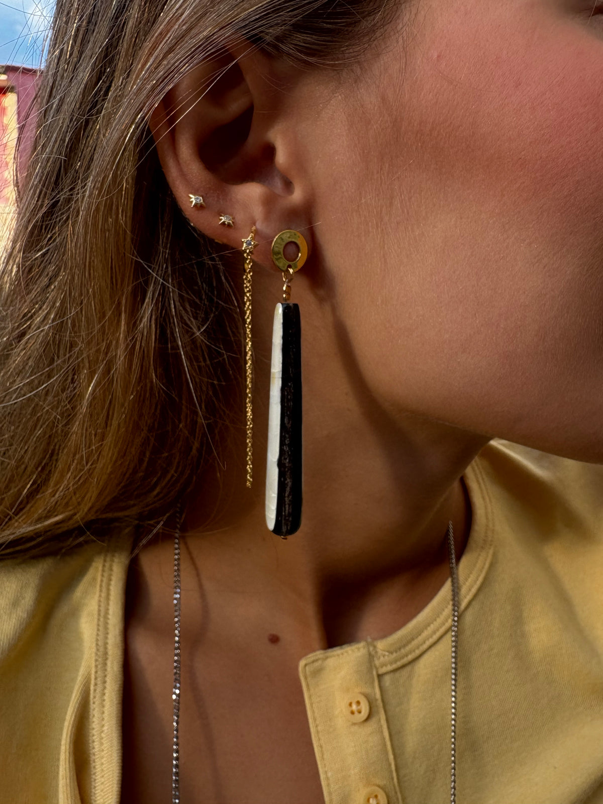 Pendientes incrustación nácar