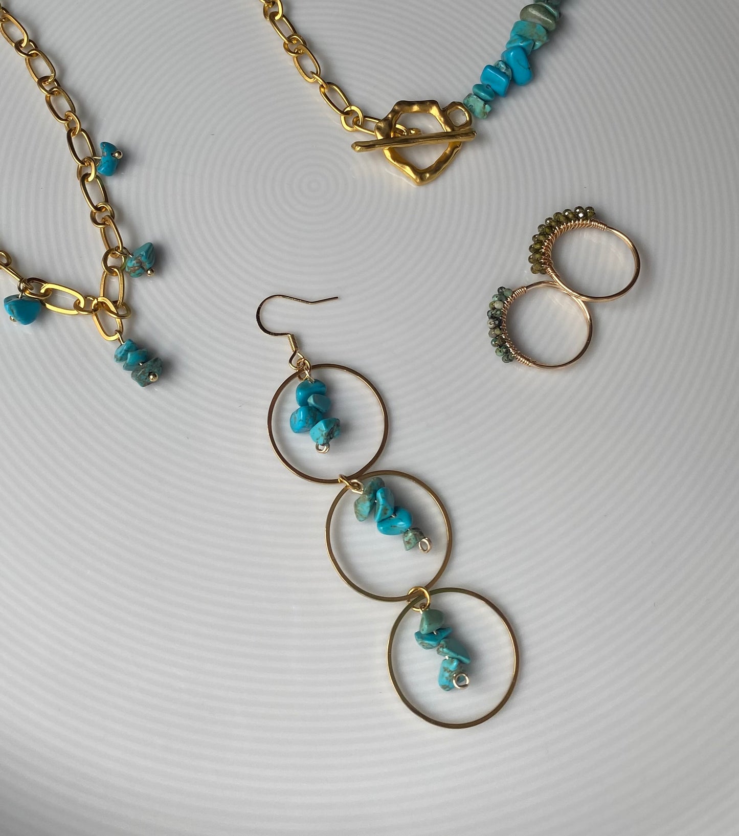 Pendientes aros Coral