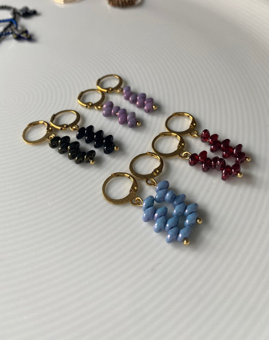 Pendientes piedras minis